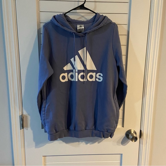 adidas Tops - Adidas Sweatshirt Hooded with Side Pockets Size 1X Periwinkle